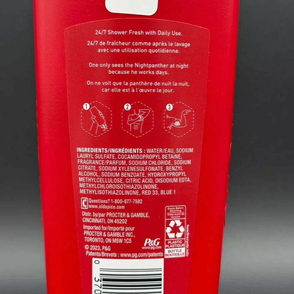 Old Spice NightPanther‎ Body Wash 16 Fl Oz Shower Fresh Scent